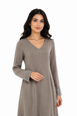 Embellished Cuff Maxi Dress