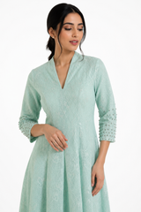 Celeste Embellished Lace Midi Dress