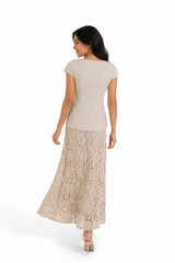 Celeste Lace Hem Maxi Dress