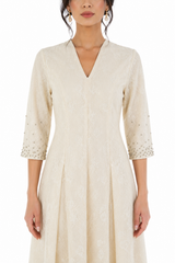 Celeste Embellished Lace Midi Dress