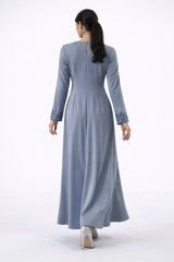 Twist-Front V-Neck Maxi Dress