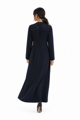 Lace Trim Tailored Coat Dress
