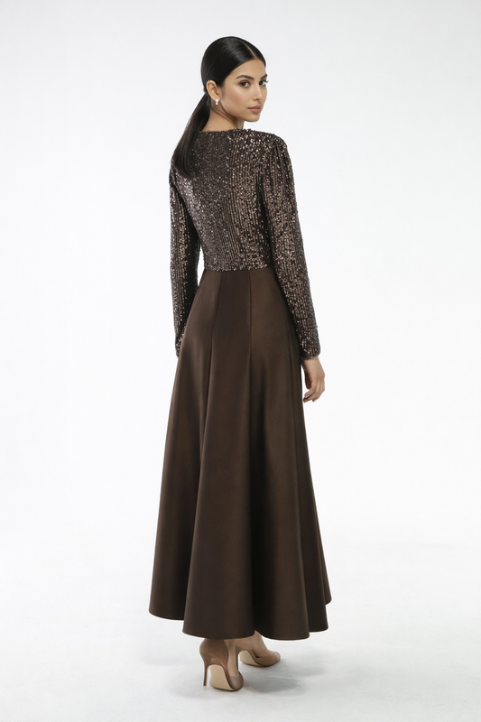 The Celestia Embellished Evening Dress