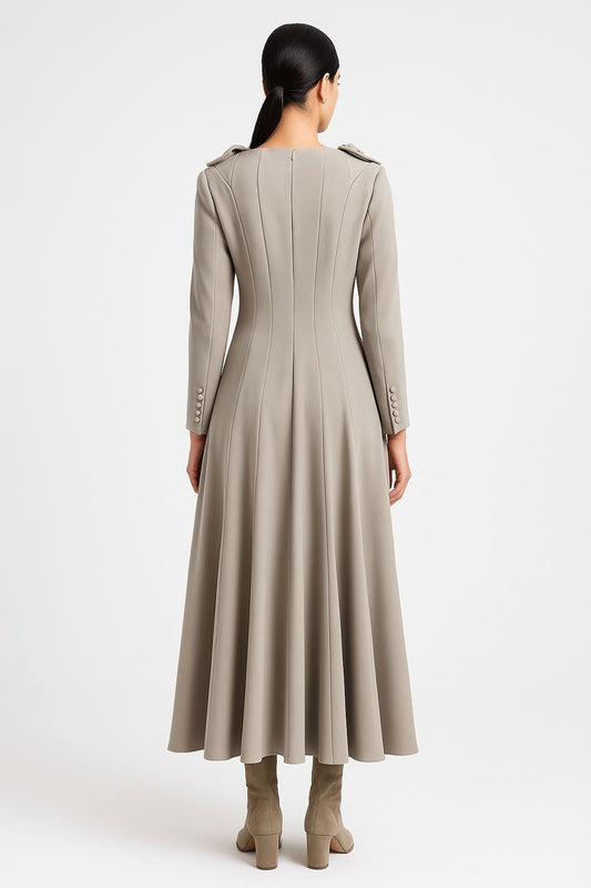 The Aurelia Sculpted Midi Dress