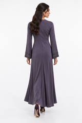 Embellished Twist-Front Maxi Dress