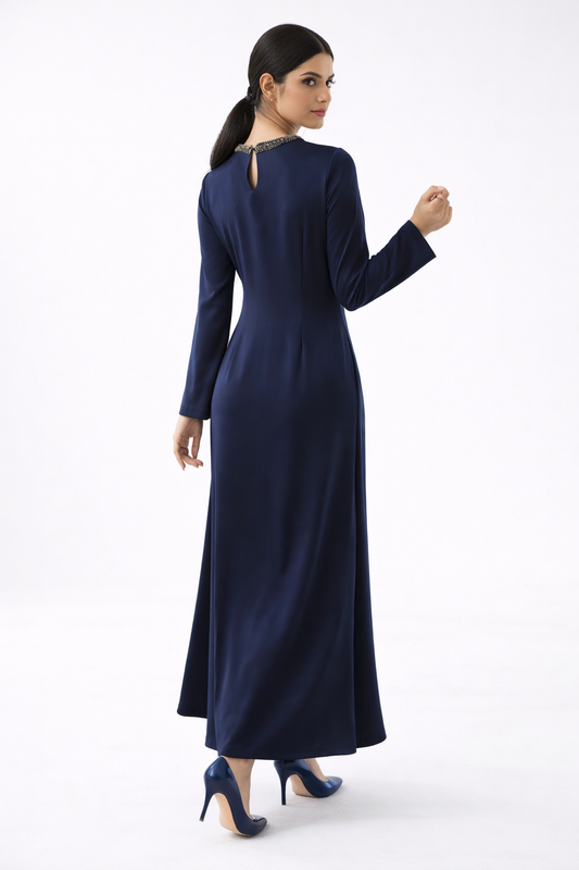 The Amara Embellished Cut-Out Evening Dress