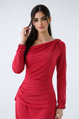 Asymmetric Embellished Blouse