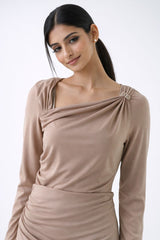 Asymmetric Embellished Blouse