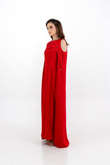Embellished Cape Gown