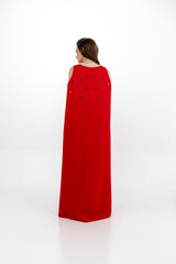 Embellished Cape Gown