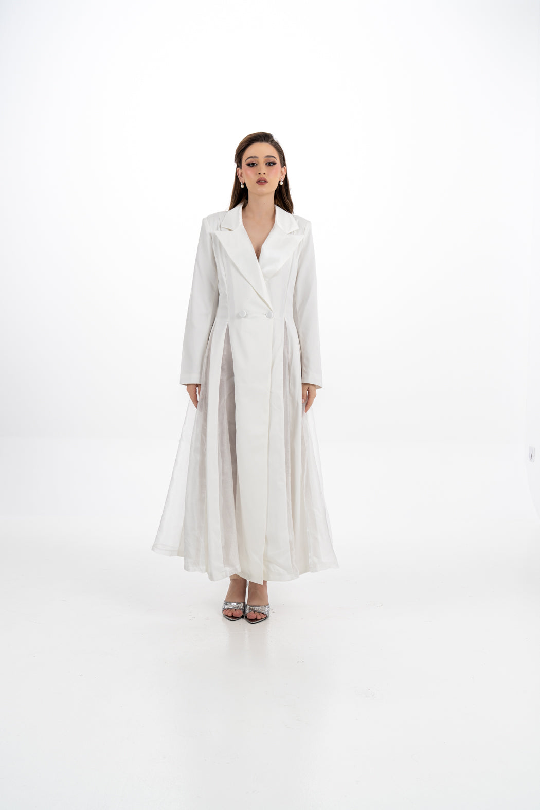 Elegant Tailored Long Blazer Dress