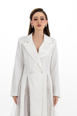 Elegant Tailored Long Blazer Dress