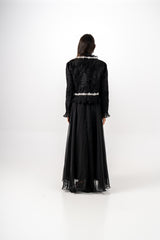 Luxurious Maxi Dress with Removable Embellished Jacket