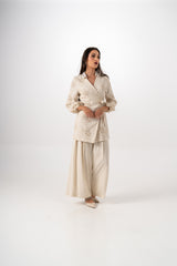 Chic Embroidered Wrap Blouse