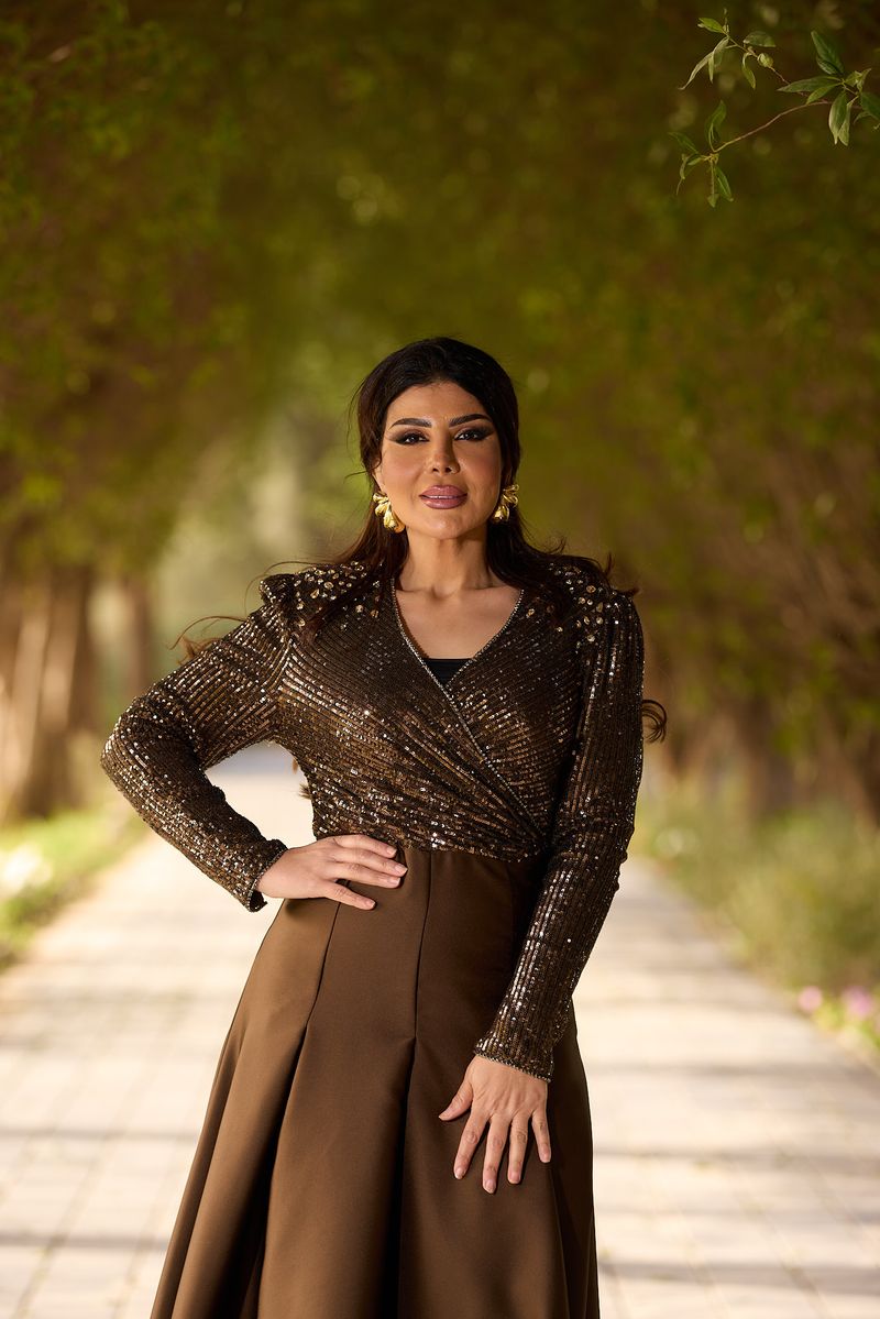 فستان سيليستيا المسائي المزخرف