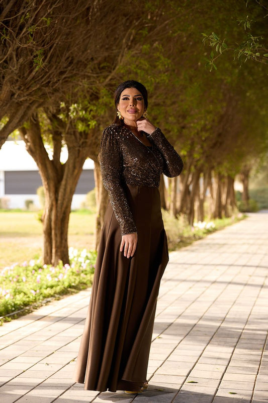 The Celestia Embellished Evening Dress