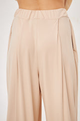 Wide-Leg Relaxed Fit Pleated Trousers