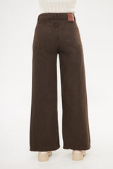 Straight Leg Solid Denim Trouser