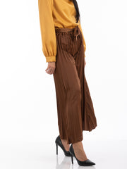 2204150- Pleated Wide Leg Pants - Montania Shop