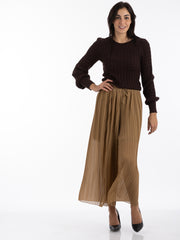 2204152- Wide Pleated Palazzo Pants - Montania Shop