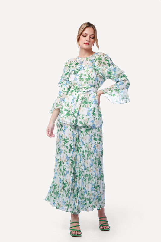 2305005- Floral Print Blouse - Montania Shop